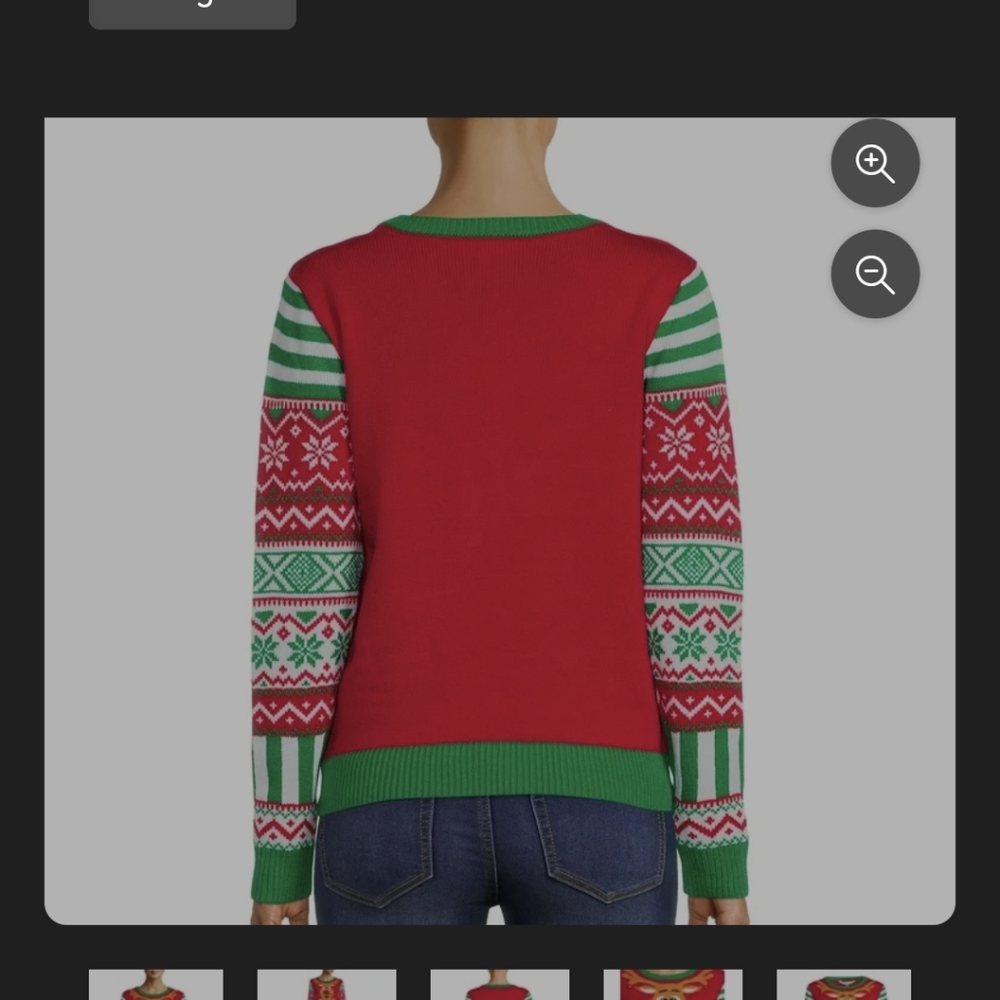 No Boundaries Juniors Christmas Sweater L (11-13) - Picture 2 of 8